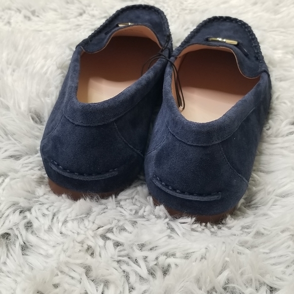 NWOB Kate Spade blue suede loafers size 8.5 - Picture 2 of 8